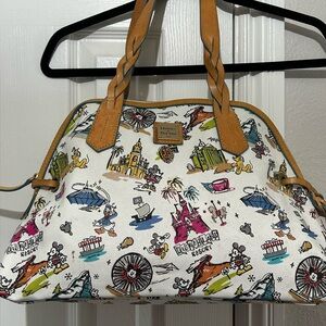 Dooney & Bourke White Tote with Multicolor Print